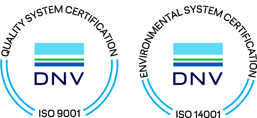 Iso certificering logo 9001 & 14001